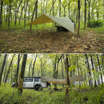 Xmund Large Capacity Outdoor Car Rear Tent Camping Picnic Car Rear Tent with Canopy Car Rear Extension Tent Sunshine-Proof Rain-Proof Car Rear Tent