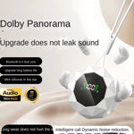LinkMejor Sleeping Earbuds Wireless bluetooth V6.0 Earphone Panoramic Surround Sound LED Digital Display In-ear Sports Headphone with Lanyard