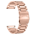 22mm Three-bead Trapezoidal Stainless Steel Watch Straps Smart Watch Band Replacement Strap