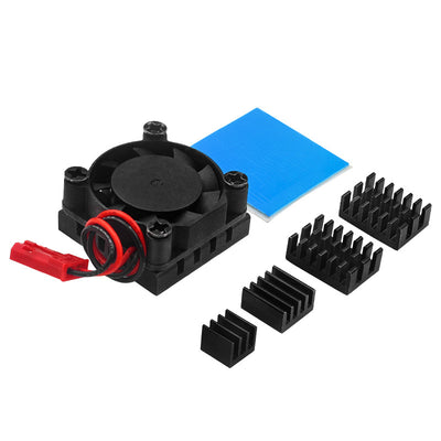 LinkMejor 5 Plus Cooling Fan Aluminum Heat Sink Dissipation with Thermal Pads CPU Chip Cooling for OPI 5 Plus Board