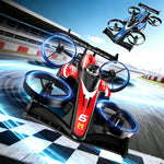 LinkMejor YL61 2-IN-1 Land Air Flying Racing Drift Car Altitude Hold Mode Tumbling Stunts 2.4G Remote Control Toys Kids Gifts RC Drone Quadcopter RTF