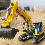 LinkMejor KING 13112 Technical Motorised Car Building Block RC Tracked Crawler Excavator Brick Assembly Kit APP 2.4G Remote Control 1830+PCS Excellent STEAM Science Education Discovery Toys Children Gifts