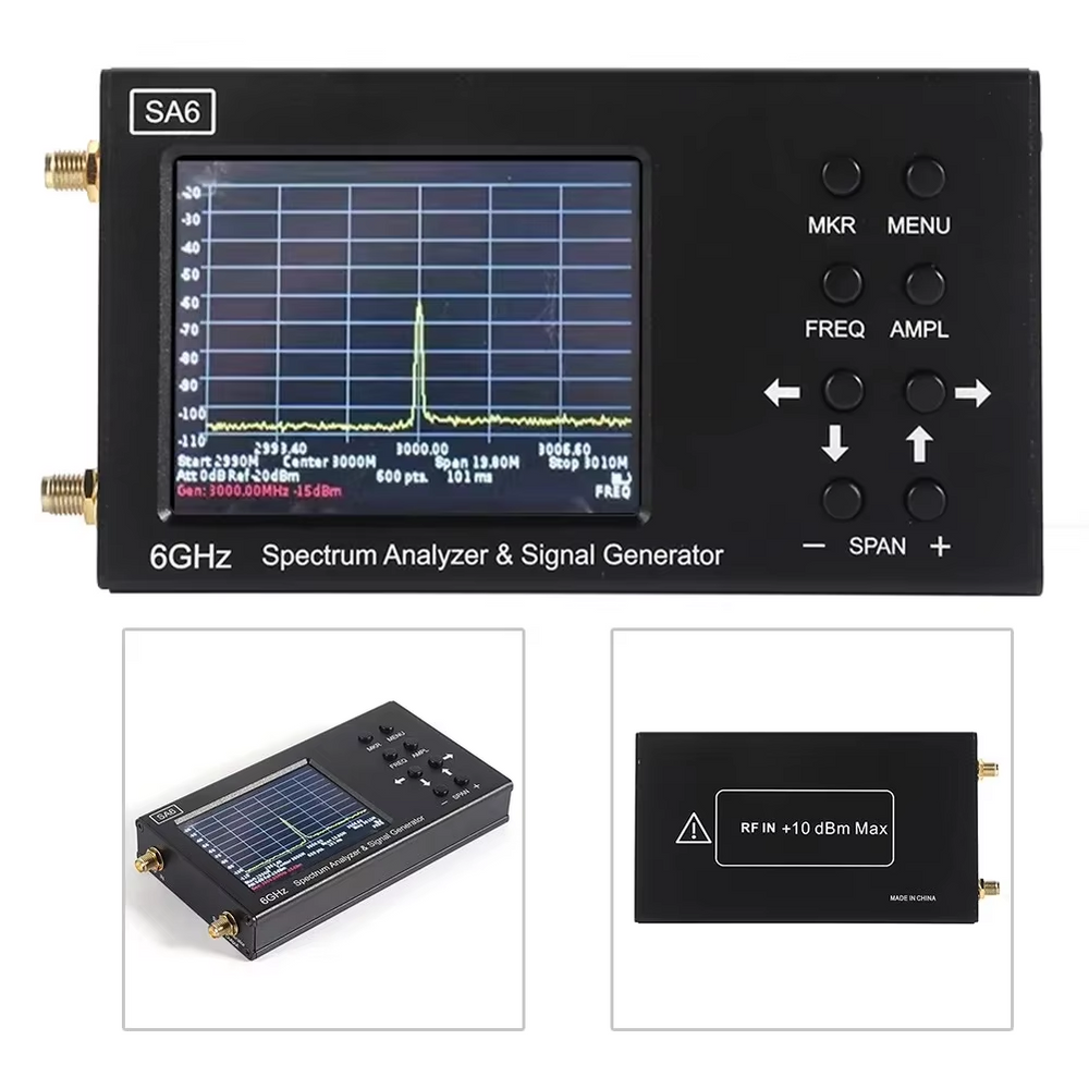 LinkMejor SSA6G 35MHz-6200MHz RF Spectrum Analyzer RF Multimeter Spectrum Explorer with Touch Screen