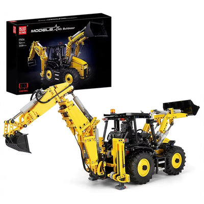 Mould King 17036 RC Backhoe Loader Technical Truck Engineering Car MOC Building Block Brick Assembly Kit Support Remote Controll APP Controll for Children Birthday Gift