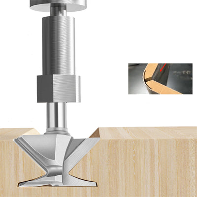 Arc Bending Integrated Knife Router Bit Tungsten Steel 1/2" / 12mm Shank R18 R30 R50 Seamless Woodworking Milling Cutter Sharp Sturdy