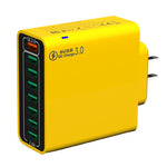 BK318 65W 8-Port USB Charger 8USB-A QC3.0 4.0+ PPS AFC FCP SCP SSCP Fast Charging Wall Charger Adapter EU Plug US Plug for iPhone 16 16Pro 15 14 13 Pro Max for Huawei Mate XT for Xiaomi 15pro