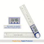 2-in-1 Digital Angle Finder Protractor with 7 Inch/200mm Ruler Spill-Proof Design for Woodworking Carpenter Construction DIY Tool LED Display High Accuracy Measurement