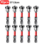 Magnetic Locating Screwdriver Bits S2 Steel 5x1.5cm Hexagonal Handle for Drill Cordless Tool Plasterboard Gypsum Board Screw Installation