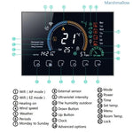 Tuya WiFi Smart Programmable Thermostat for Electric Heating LCD Display Touch Panel APP Voice Control Work with Alexa Google Home