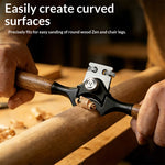 Concave Bottom Spokeshave Woodworking Hand Plane with 40mm Steel Blade and Dual Adjustment Screws Precision Curved Surface Trimming Tool Ductile Cast Iron Body Wood Carving Spokeshave for Chair Legs and Round Dowels