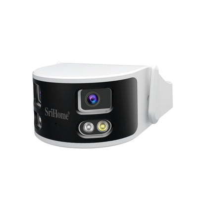SriHome SH070 4MP Dual Lens WIFI Security Camera 180 degrees Wide Angle Night Vision Two Way Audio IP66 Waterproof Surveillance Camera for Outdoor