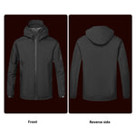 LinkMejor 10 Zones Electric Heated Jacket - 3 Gear Control Temperature, Windproof, USB Charging, Thermal Hoodie Coat for Outdoor Hiking Camping