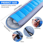 Xmund 2400g Camping Sleeping Bag For -10~20℃ Temperature, Ultralight Waterproof 4 Season Warm Envelope Backpacking Sleeping Bags for Outdoor Traveling Hiking