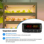 ZL7802D Digital Temperature Humidity Controller Dual LED Display NTC Sensor PID Control Safety Alarm IP65 Proof for Egg Incubator Greenhouse Wine Cellar