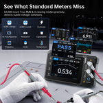 LinkMejor TMP-610 TMP-610S Handheld Digital Multimeter Oscilloscope 3-in-1 with Signal Generator Bluetooth App Control 10MHZ 48MSa/s 60000 Counts Electrical Tester DMM Scope Meter