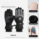 Golovejoy 1 Pair Outdoor Ski Gloves for Men Women Touchscreen Non-Slip Waterproof Thickened Warm Cycling Gloves for Autumn Winter