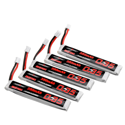 5Pcs LinkMejor 3.8V 350mAh 50/100C 1S Lipo Battery PH2.0 Plug for RC Racing Drone