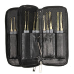 LinkMejor 24pcs Single Hook Lock Pick Set with 1Pc Transparent Lock Locksmith Practice Training Skill Set