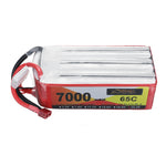 LinkMejor Power 22.2V 7000mAh 65C 6S LiPo Battery T Plug for RC Car