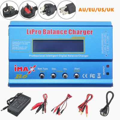 iMAX B6 80W 6A Lipo Battery Balance Charger T Plug with Power Supply Adapter