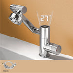 Digital Display 2 Gear Hot Cold Smart Faucet Mounted Wash Sink Hydropower Basin Water Mixer Tap Multifunction Hydropower Basin Faucet
