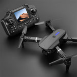 LinkMejor E88 / E88D WiFi FPV with LCD Screen Controller HD Dual Camera Lighting Arms Optical Flow Positioning Colorful LED Light Foldable RC Drone Quadcopter RTF