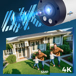 LinkMejor WK-4HBY08 4CH Wireless Security Camera System 8MP Ultra HD 4K WiFi Indoor Outdoor Color Night Vision Two-Way Audio CCTV System