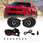 [USA Direct] Pair 12V 55W Car Fog Light Kit w/ Bulbs w/ Switch&Wiring Halogen Fog Lamp for Chevrolet Camaro 2014-2015