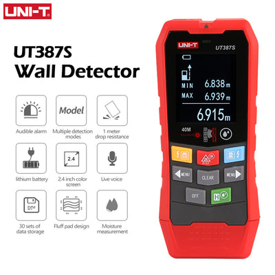 LinkMejor Wall Scanner UT387E UT387S UT387LM 4 In 1 Metal Detector Wood Stud Finder AC Voltage Live Cable Wires Depth Tracker