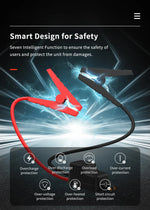 Smart Clamp 650A Emergency Power Smart Jump Start Clamps Emergency Power Supply Intelligent Starting Electric Clamp Car Battery Ignition Connection Wire Clamp