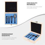 MT1 MT2 Wood Lathe Drive Spur Cup Set High Precision 0.005mm Accuracy 45 Steel Construction Includes Spur Driver Center Cupped Dead Center Liver Center for Wood Metalworking