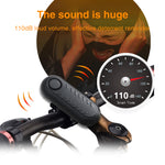 LinkMejor 110dB Anti-Theft Bicycle Alarm Adjustable Volume Vibration Remote Waterproof Alarm for Motorcycles Electric Vehicle