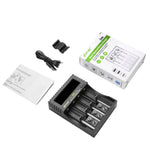 LinkMejor CH4 Battery Charger Li-ion Li-fe Ni-MH Ni-CD Smart Fast Charger for 18650 26650 6F22 9V AA AAA 16340 14500 Battery Charger