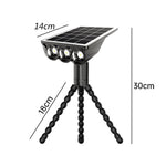 Elfeland Solar Octopus Spotlight With 3 Flexible Tentacles for Wrapping 360° Rotatable Head IP44 Waterproof for Garden Camping Decor