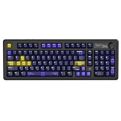 LinkMejor Ak980V2 PRO Mechanical Gaming Keyboard with Knob and TFT Color Display Tri-Mode Gasket Structure 10000mAh Battery Dual 8K Polling Rate