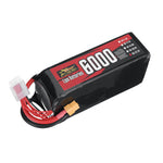 LinkMejor Power 22.2V 6000mAh 100C 6S LiPo Battery XT60 Plug with T Plug Adapter for RC FPV Racing Drone Airplane