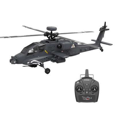 LinkMejor F11-N 1:32 AH-64 Apache Scale 2.4G 6CH Altitude Hold Optical Flow Positioning Dual Brushless Motor Flybarless RC Helicopter RTF