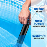 Portable Water Transfer Pump 100W Brushless Motor for Makita Battery 635GPH 20V Cordless Garden Pool Basement Flood Drainage