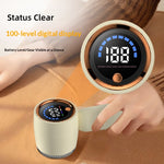 Tevorex Household Intelligent Electric Lint Remover LCD Digital Display USB Charging Portable Fabric Shaver with 6 Blade Cutter Head for Home Use