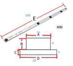 LinkMejor Custom Slider Miter Bar Fit For U Shape or T Shape Slot Customized According To Your Drawing Please note the size information