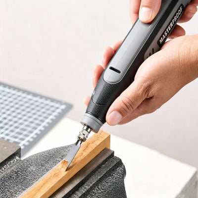 Mini Electric Carving Chisel Knife Set Cordless Engraving Pen Lithium Battery Powered 14000/Min Type-C Charging Wood Carving Tools with 3 Blades Wrench Portable Woodworking Tool