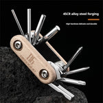 LinkMejor 8 in 1 Portable Folding Mini Bike Repair Tool Multifunctional Screwdriver Hex Wrench for Bike Tire Chain