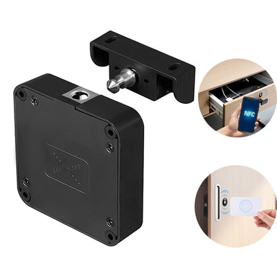 LinkMejor Tuya bluetooth Smart Cabinet Lock App Remote Control IC Card Keyless Entry Unlock Door Locker 250 Users Auto Lock Smart Home Security for Wood Glass Furniture Drawer