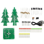 Tri-color/Colorful Curved-leaf Christmas Tree Standard/Music Version DIY Electronic Kits