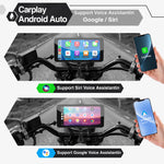 M630 Pro / M630 Max 6.5" Motorcycle Touch Screen Wireless Android Auto CarPlay Smart Portable Display IPS Removable Bracket IP67 Waterproof Bluetooth Monitor