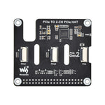 2-Ch PCIe FFC Adapter Board For Raspberry Pi 5 Expands 2-Ch PCIe FFC Connectors Supports Stacking Multiple PCIe HATs Raspberry Pi 5 PCIe HAT