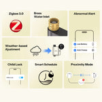 LinkMejor SWV-ZNE Hydro Series Hydro ONE Lite Zigbee3.0 Smart Water Valve without Flow Meter Brass Water Inlet Works with Apple Home
