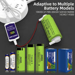 MH-5D8CD Smart Magnetic USB Charger Type-C Fast Charging Compatible 18650 21700 Battery Compact Portable Battery Tester with LCD Display