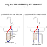 3000W/3800W Electric Instant Tankless Water Heater 304 Stainless Steel IPX4 Waterproof Compact Design US/EU Plug Quick Heating for Kitchen Washbasin