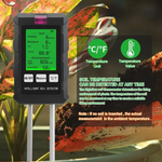 6-in-1 Soil Tester PH Temperature Humidity Sunlight Fertility Nutrient Meter with Digital Display for Gardening and Agriculture